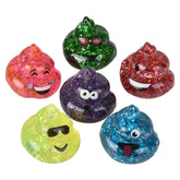 Glitter Poop Squeezy Figurines For Kids In Bulk - Assorted